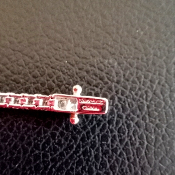 CZ .925 STERLING SILVER TENNIS BRACELET - Picture 6 of 6
